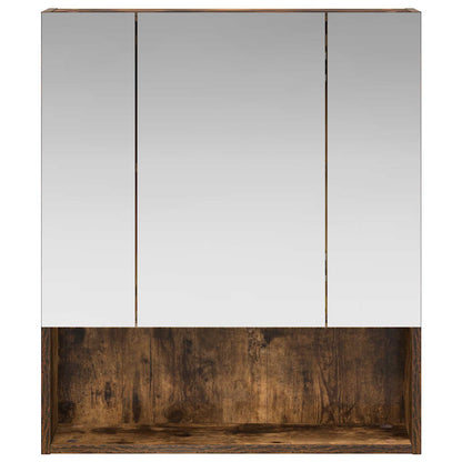 Mobiletto per specchio da bagno Rovere fumé 60 x 14.5 x 70 cm | homemem39