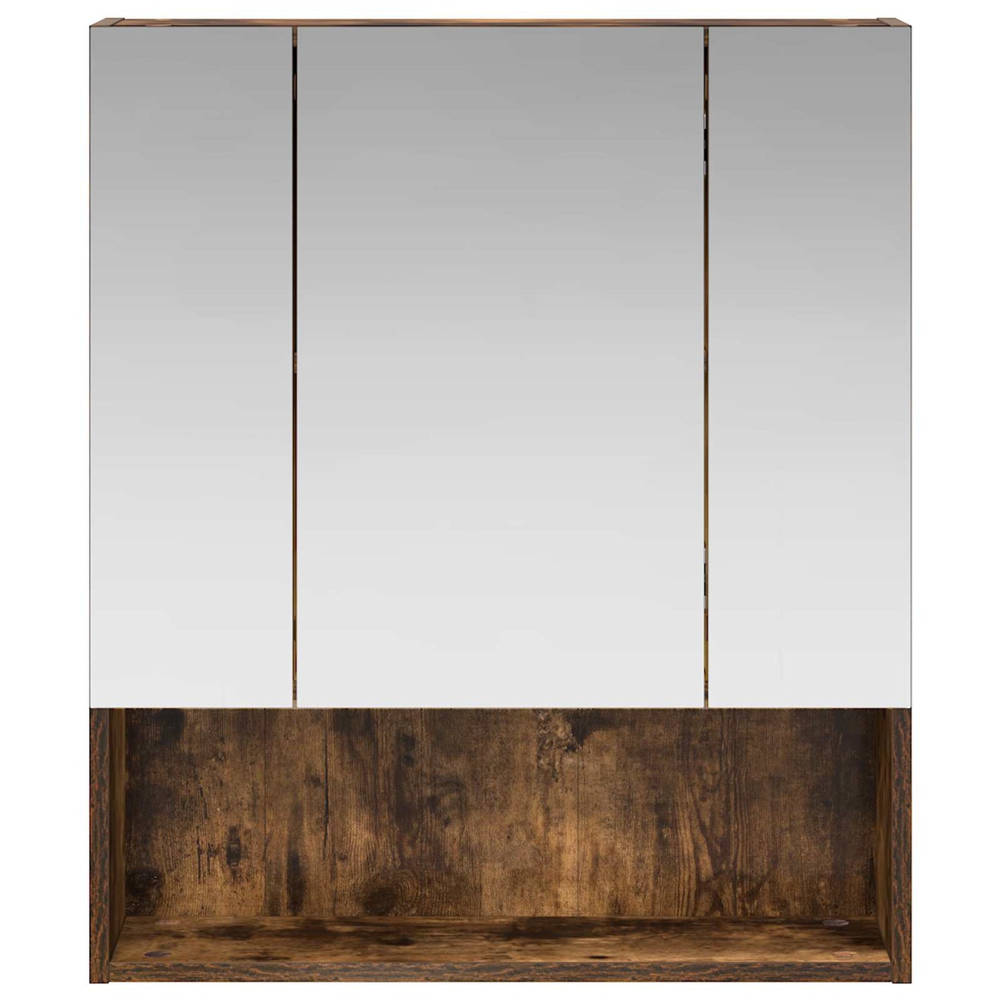 Mobiletto per specchio da bagno Rovere fumé 60 x 14.5 x 70 cm