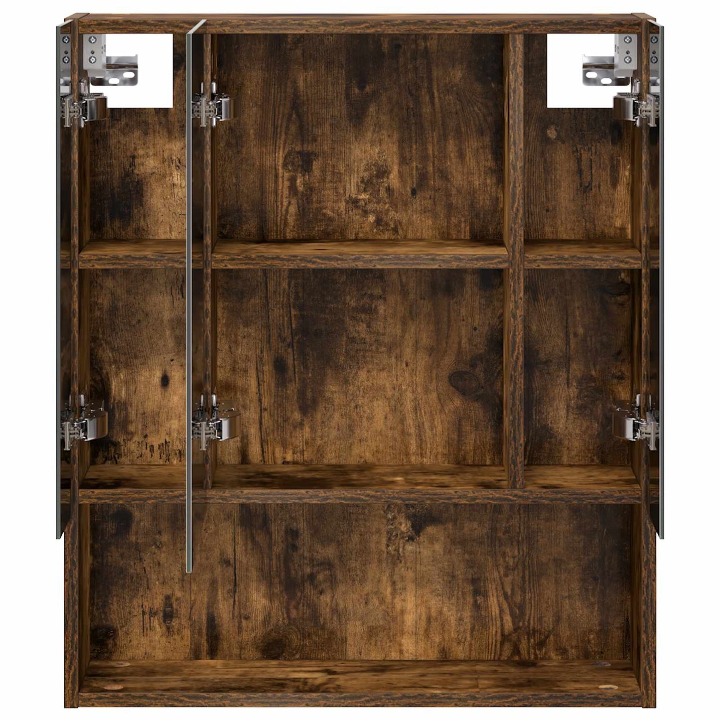 Mobiletto per specchio da bagno Rovere fumé 60 x 14.5 x 70 cm