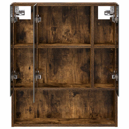 Mobiletto per specchio da bagno Rovere fumé 60 x 14.5 x 70 cm