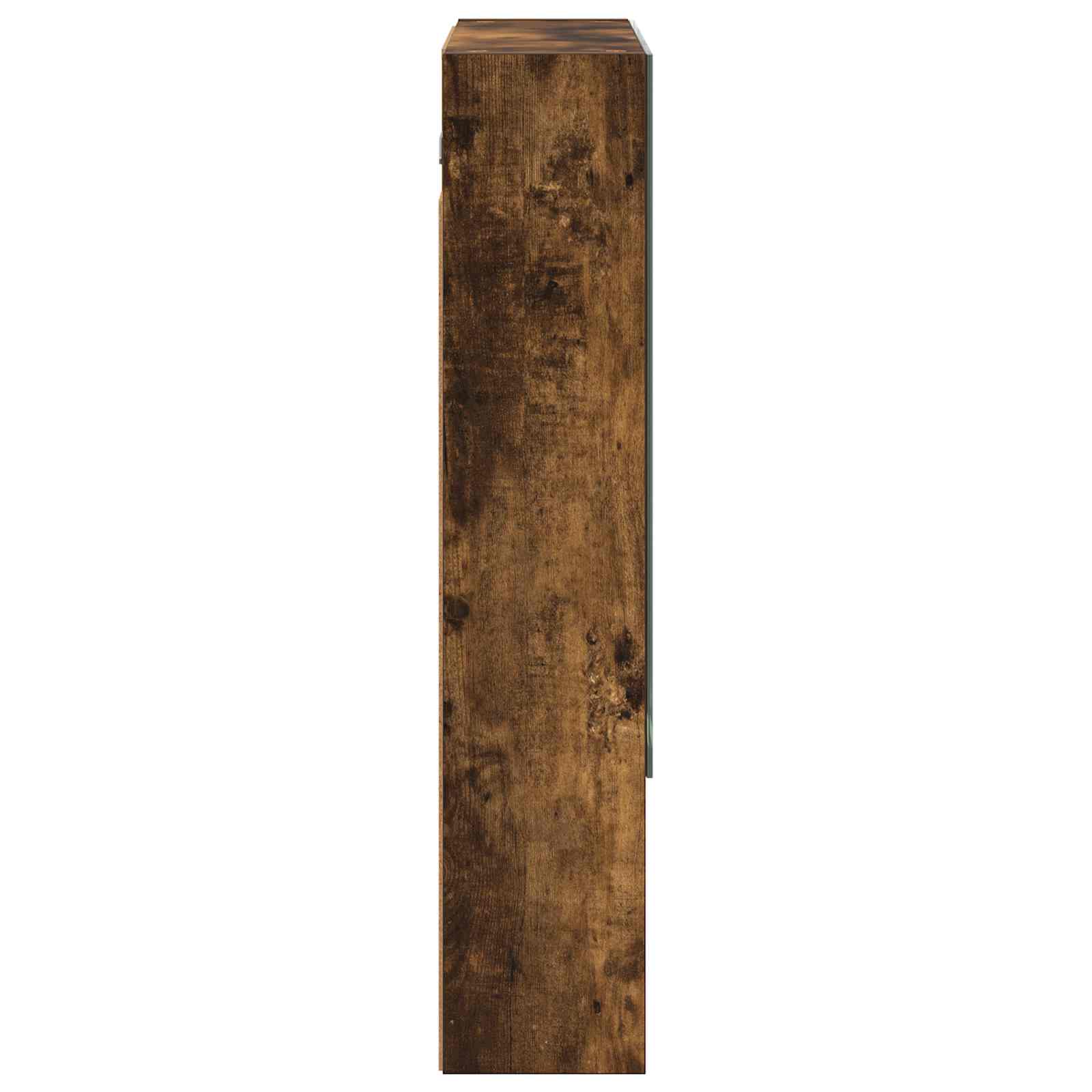 Mobiletto per specchio da bagno Rovere fumé 60 x 14.5 x 70 cm | homemem39