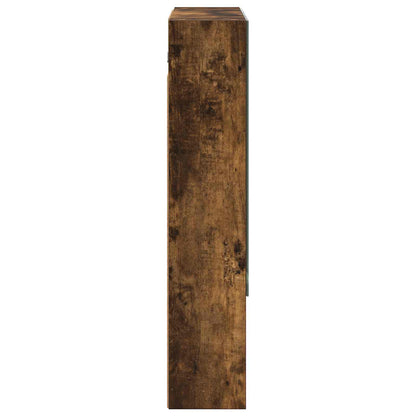 Mobiletto per specchio da bagno Rovere fumé 60 x 14.5 x 70 cm