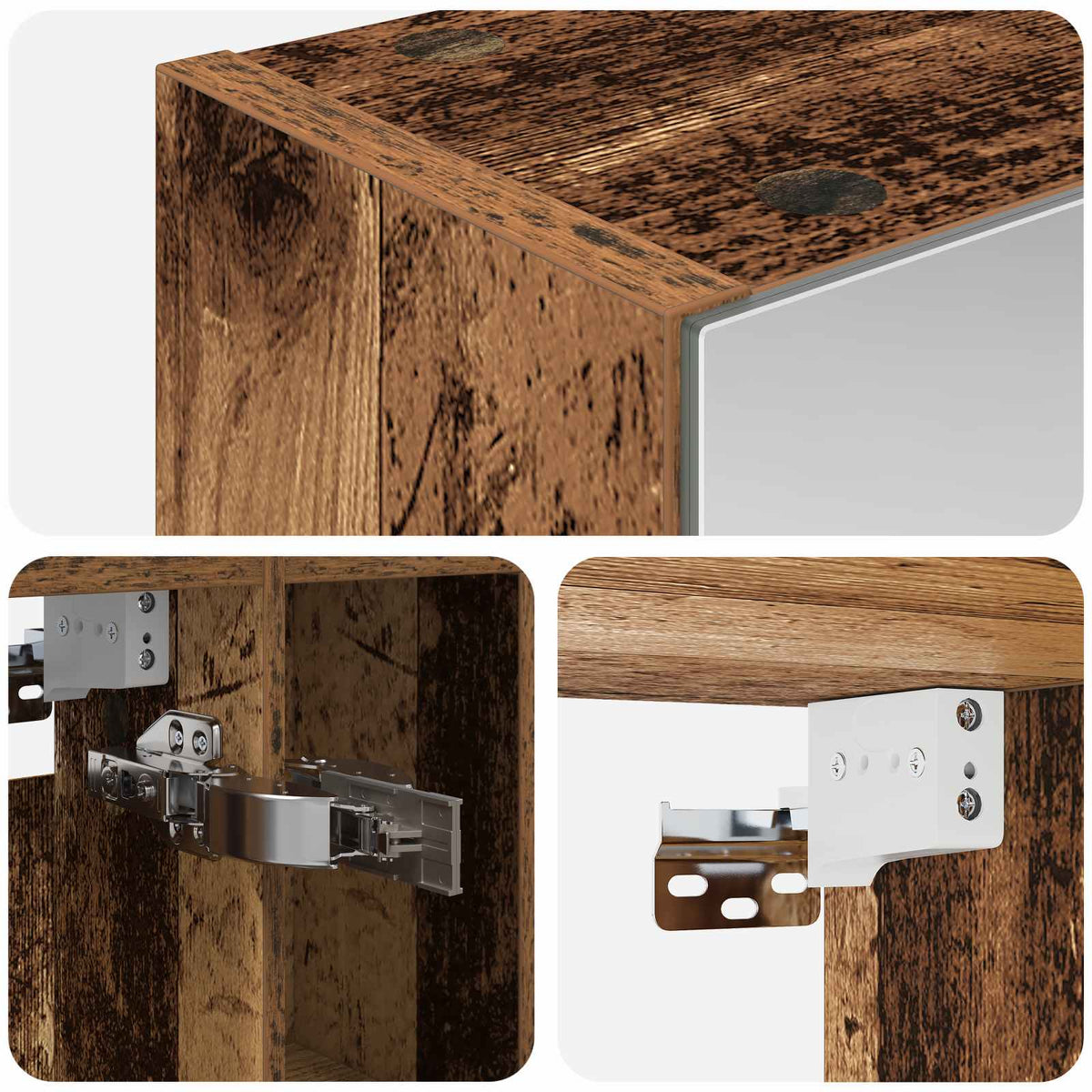 Mobiletto per specchio da bagno Legno vecchio 60 x 14.5 x 70 cm | homemem39