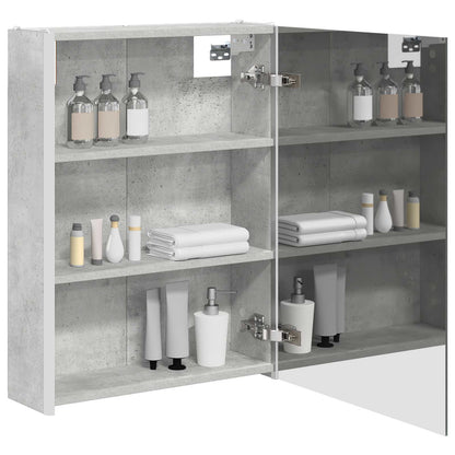 Mobiletto per specchio da bagno Grigio cemento
