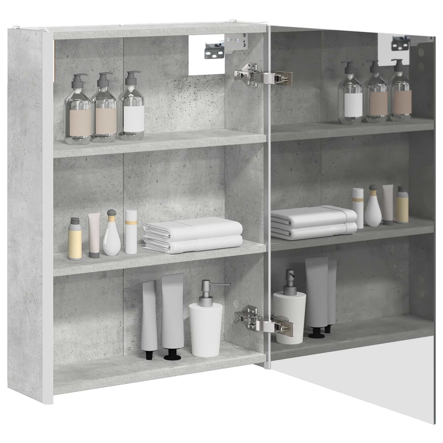 Mobiletto per specchio da bagno Grigio cemento