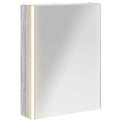 Mobiletto per specchio da bagno Grigio Sonoma