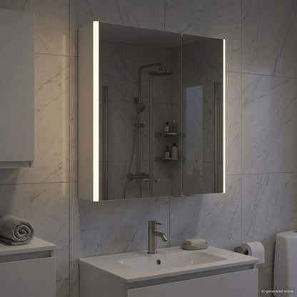 Mobiletto per specchio da bagno Bianco 63,5 x 15,5 x 70 cm