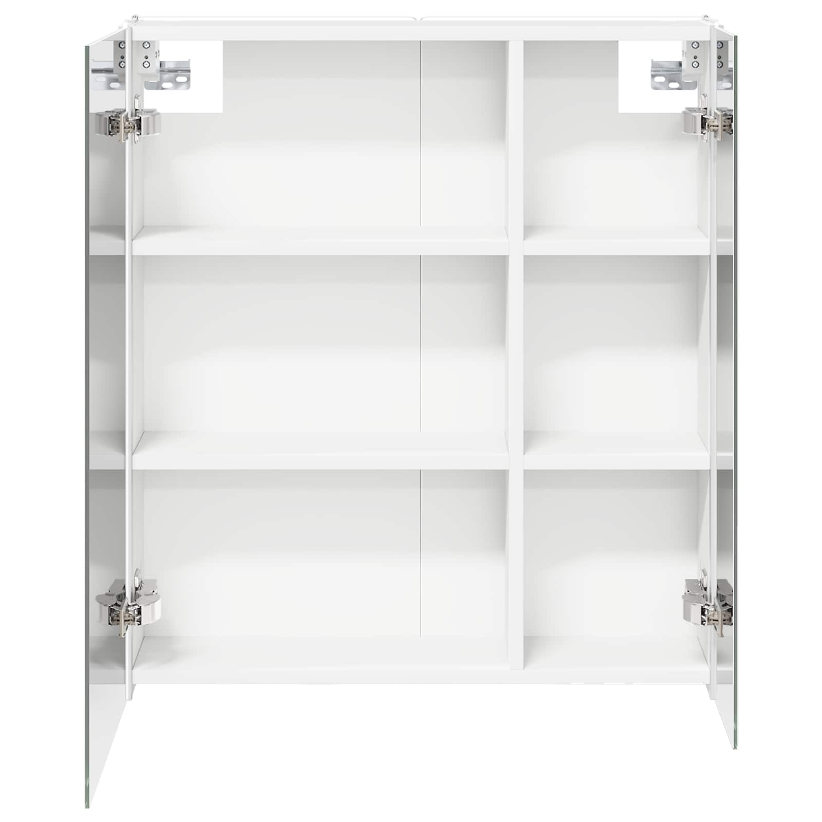 Mobiletto per specchio da bagno Bianco 63,5 x 15,5 x 70 cm | homemem39