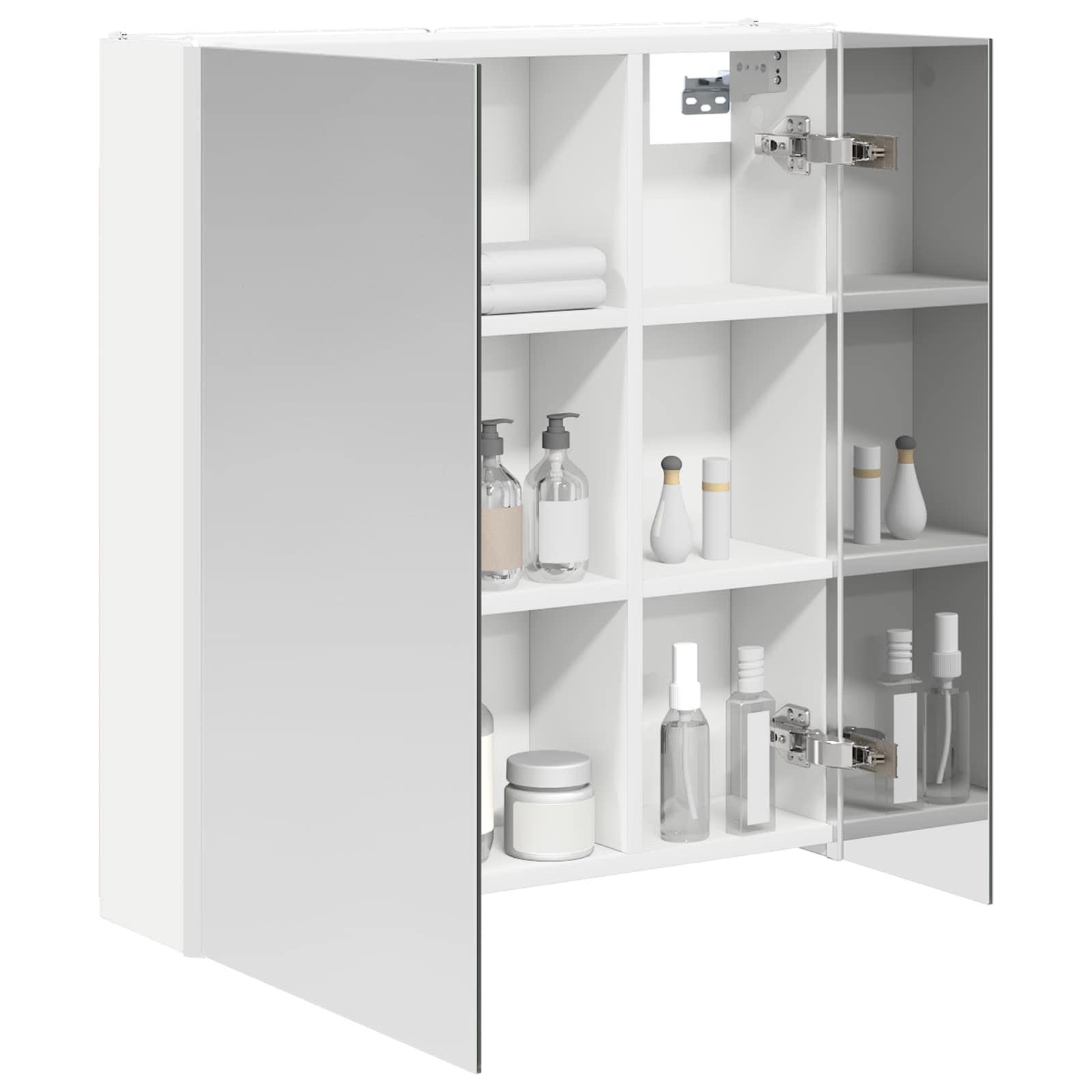 Mobiletto per specchio da bagno Bianco 63,5 x 15,5 x 70 cm | homemem39