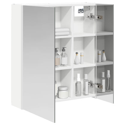 Mobiletto per specchio da bagno Bianco 63,5 x 15,5 x 70 cm