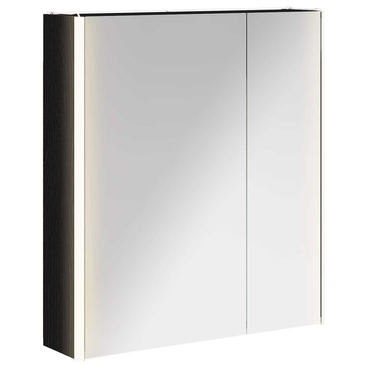 Mobiletto per specchio da bagno Rovere Nero 63,5 x 15,5 x 70 cm | homemem39