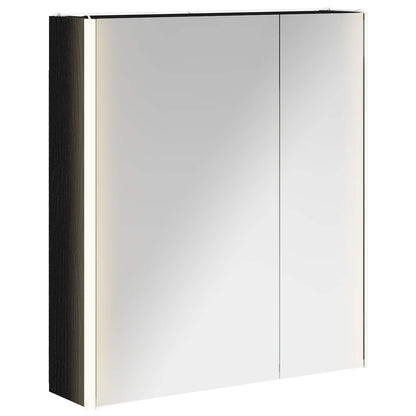 Mobiletto per specchio da bagno Rovere Nero 63,5 x 15,5 x 70 cm | homemem39