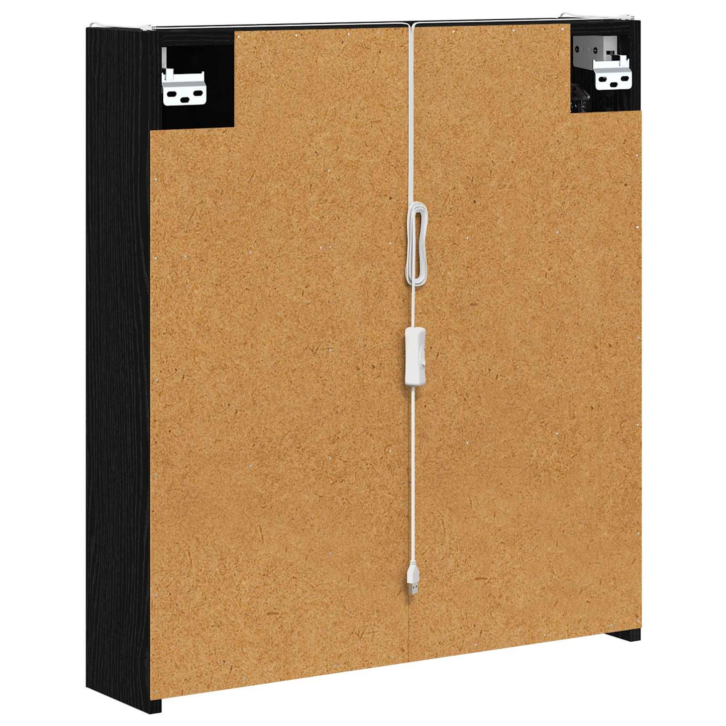 Mobiletto per specchio da bagno Rovere Nero 63,5 x 15,5 x 70 cm | homemem39