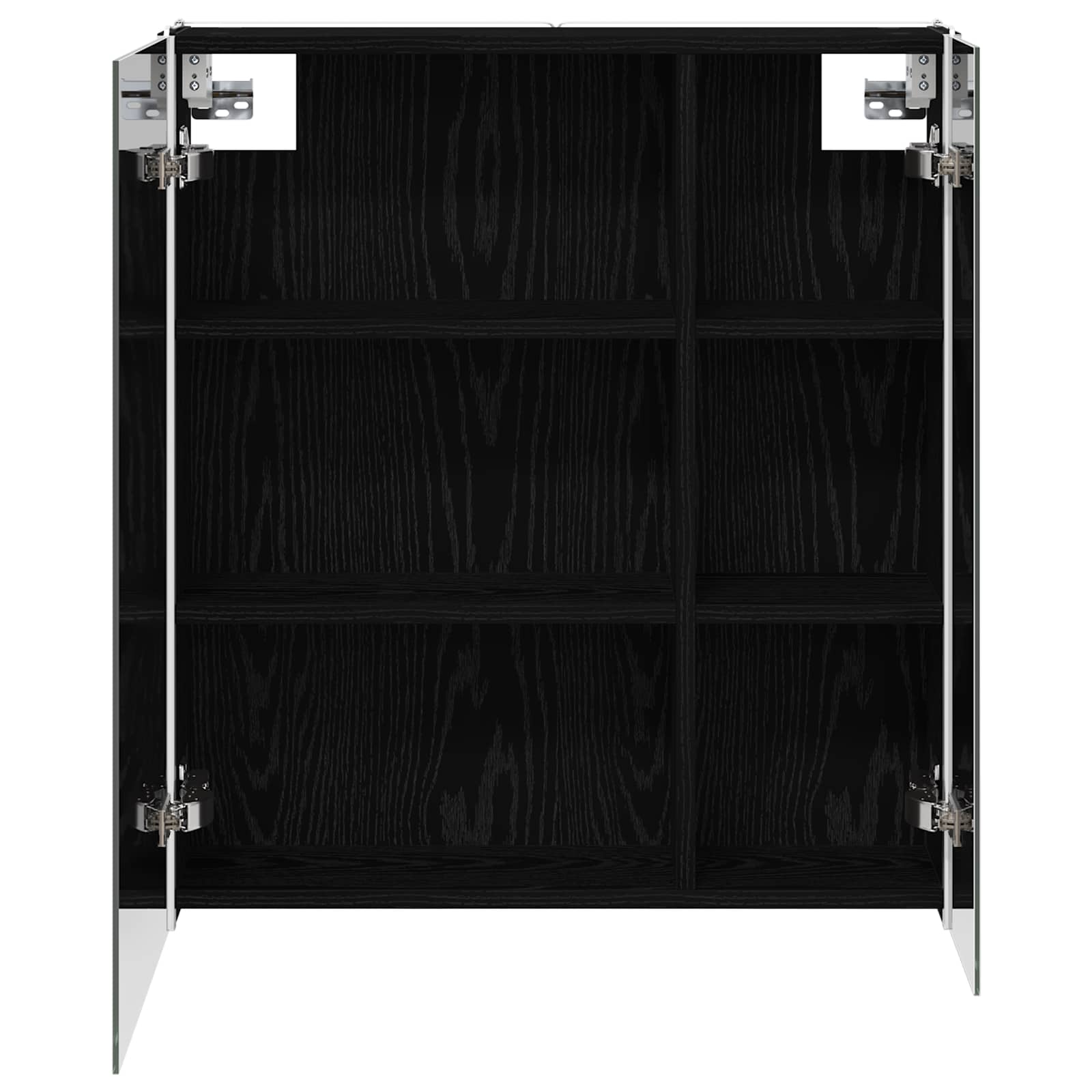 Mobiletto per specchio da bagno Rovere Nero 63,5 x 15,5 x 70 cm | homemem39