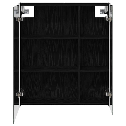 Mobiletto per specchio da bagno Rovere Nero 63,5 x 15,5 x 70 cm