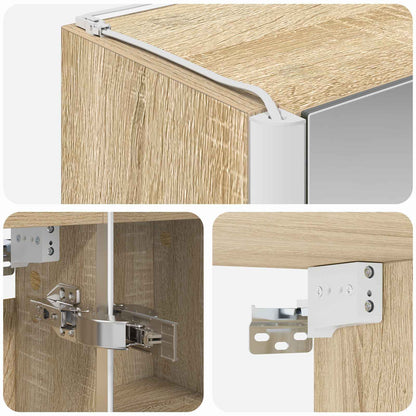 Mobiletto per specchio da bagno Rovere Sonoma