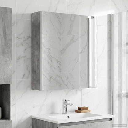 Mobiletto per specchio da bagno Grigio cemento | homemem39