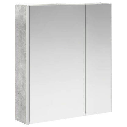 Mobiletto per specchio da bagno Grigio cemento