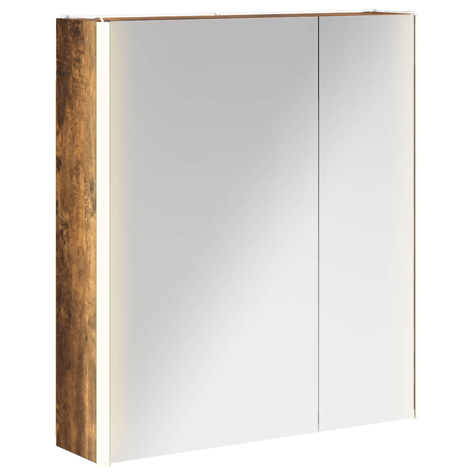 Mobiletto per specchio da bagno Rovere fumé 63,5 x 15,5 x 70 cm | homemem39