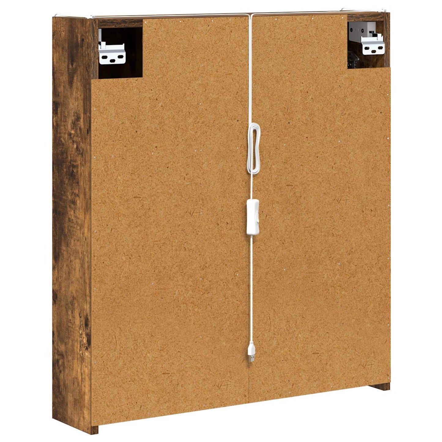 Mobiletto per specchio da bagno Rovere fumé 63,5 x 15,5 x 70 cm | homemem39