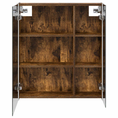 Mobiletto per specchio da bagno Rovere fumé 63,5 x 15,5 x 70 cm