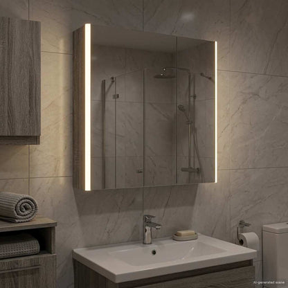 Mobiletto per specchio da bagno Grigio Sonoma | homemem39