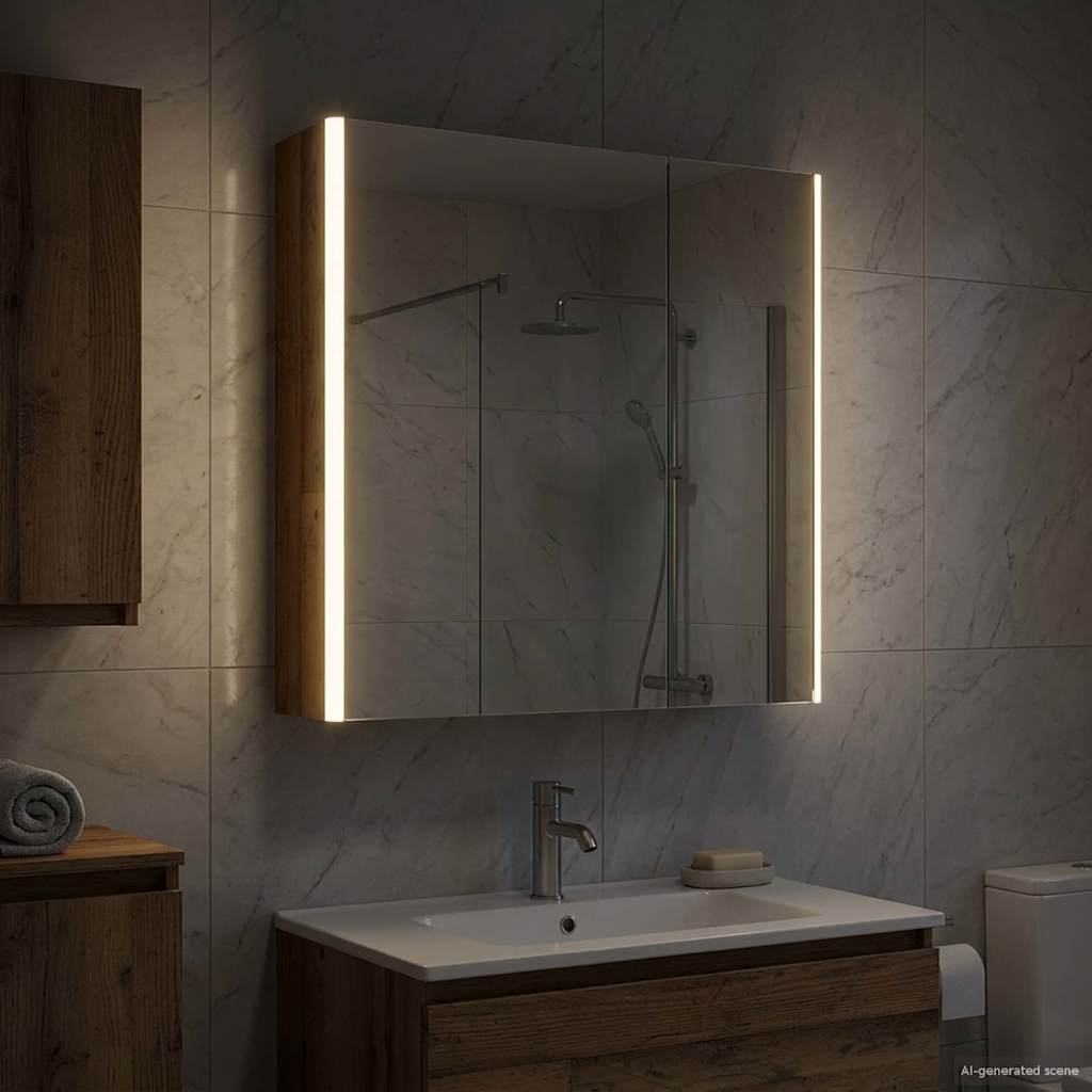 Mobiletto per specchio da bagno Legno vecchio | homemem39