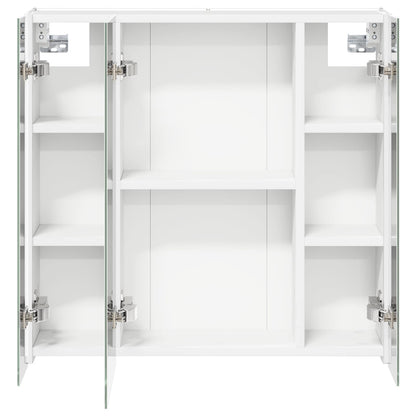Mobiletto per specchio da bagno Bianco 63,5 x 15,5 x 60,5 cm | homemem39