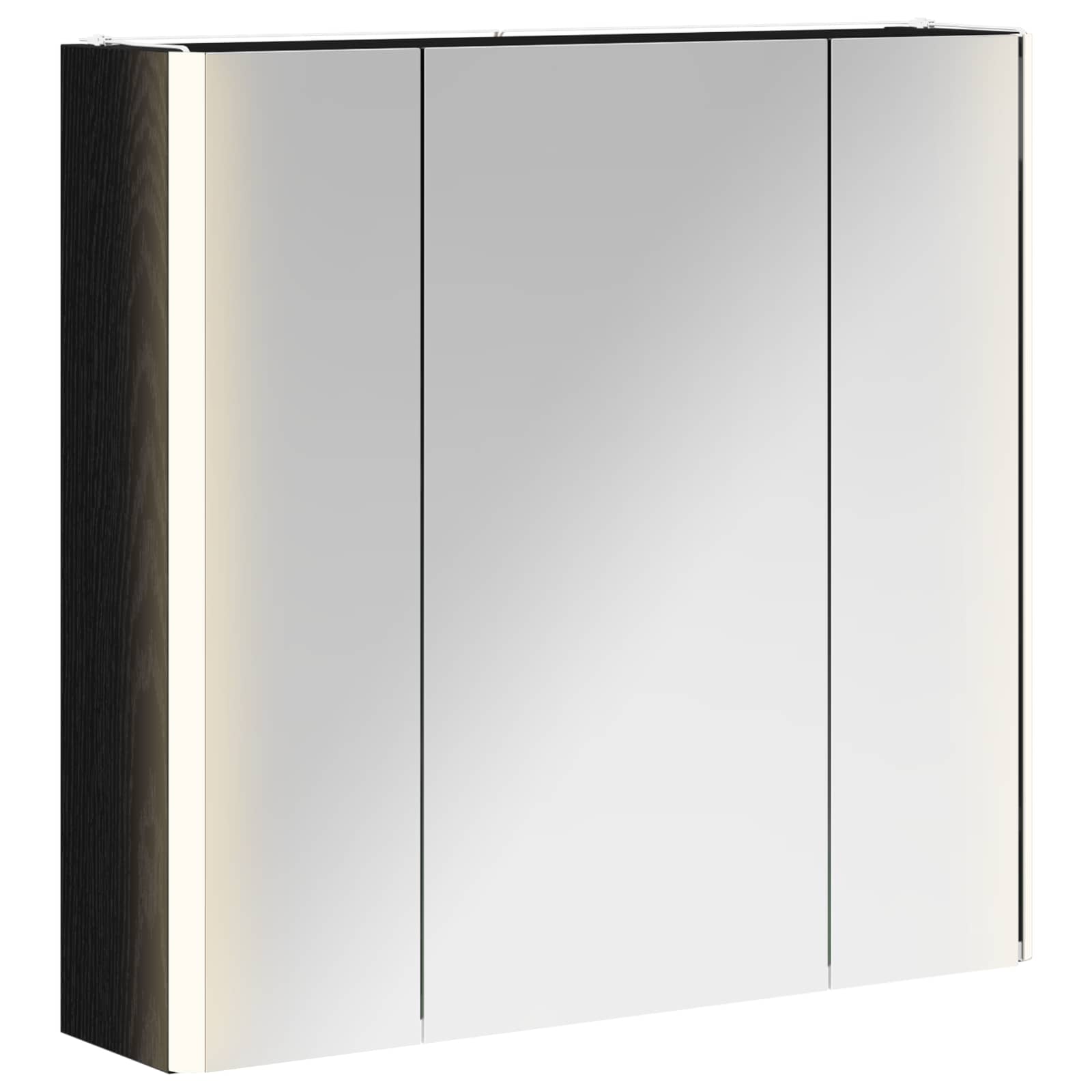 Mobiletto per specchio da bagno Rovere Nero | homemem39