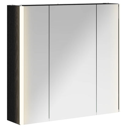 Mobiletto per specchio da bagno Rovere Nero | homemem39