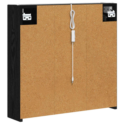 Mobiletto per specchio da bagno Rovere Nero