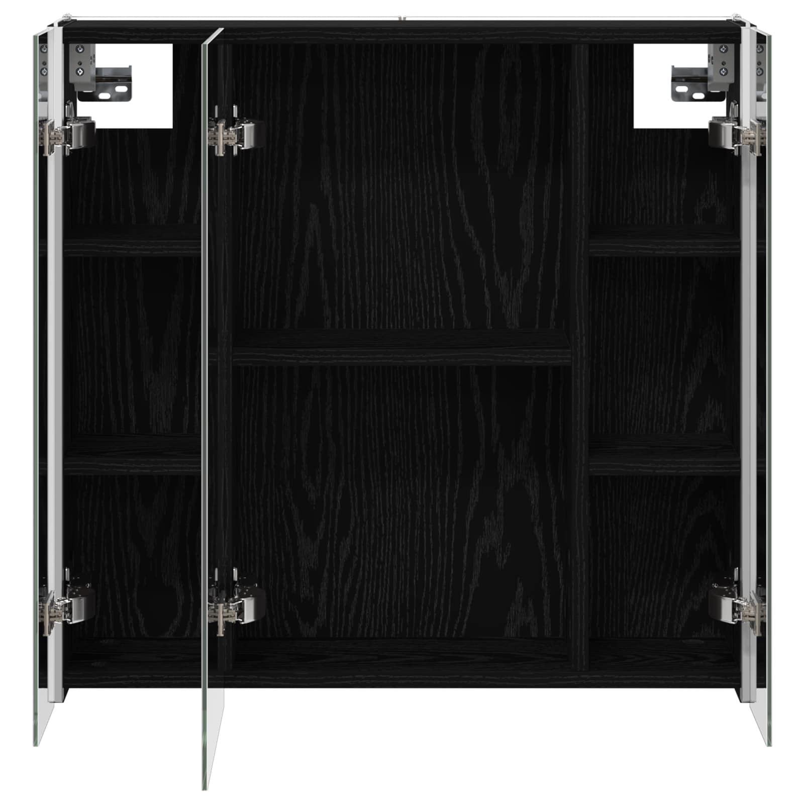 Mobiletto per specchio da bagno Rovere Nero | homemem39