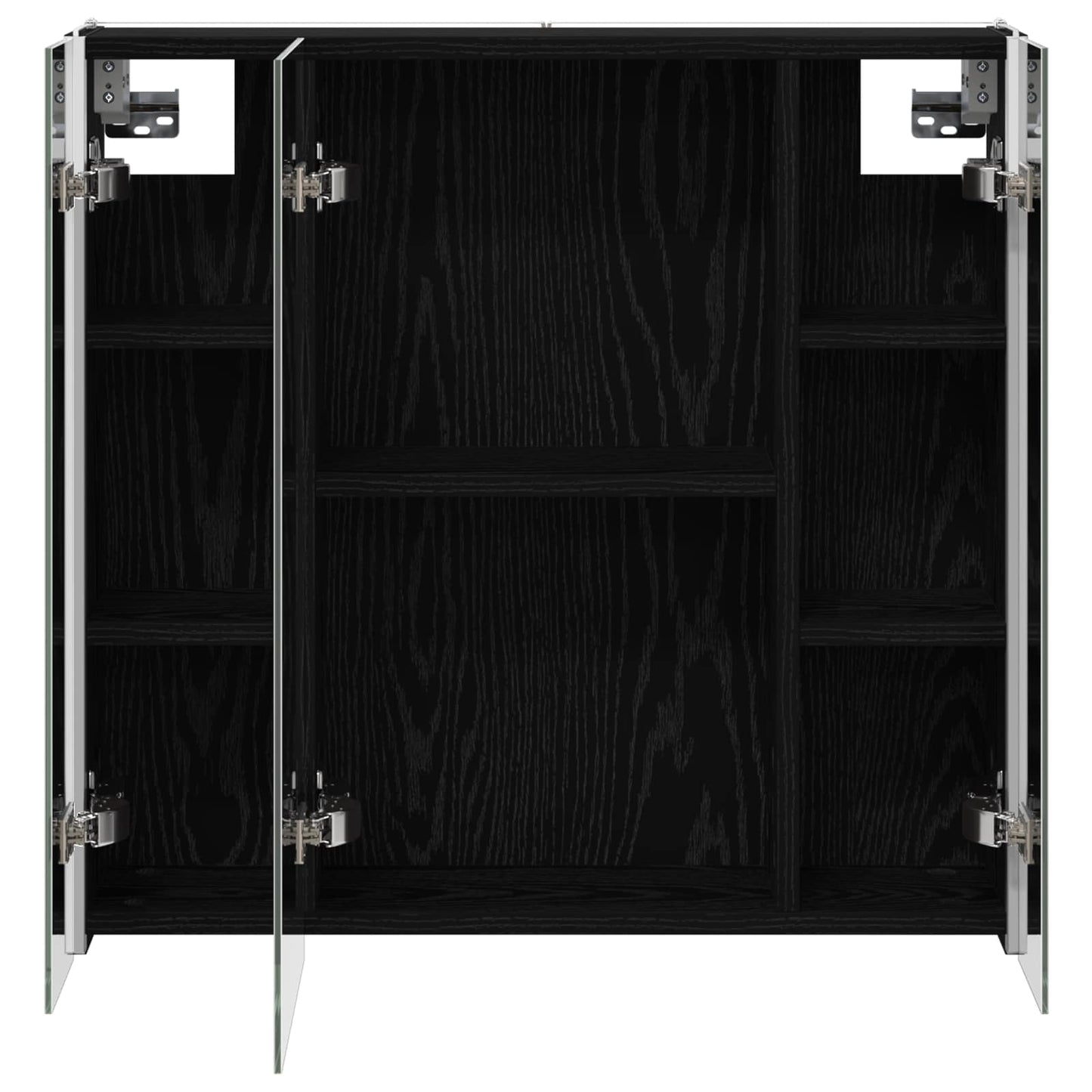 Mobiletto per specchio da bagno Rovere Nero