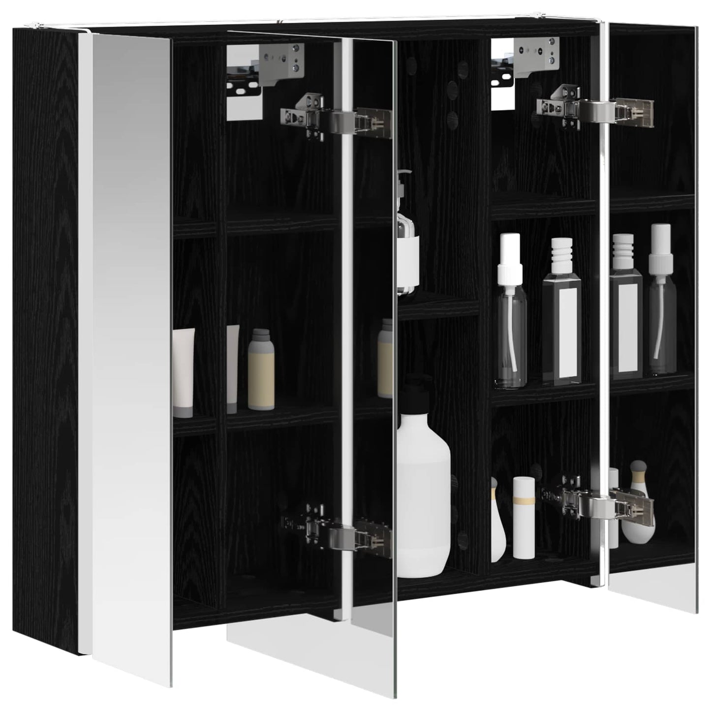 Mobiletto per specchio da bagno Rovere Nero | homemem39