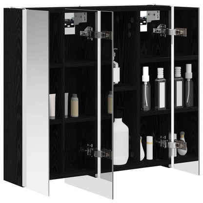 Mobiletto per specchio da bagno Rovere Nero