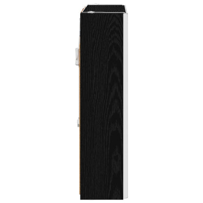 Mobiletto per specchio da bagno Rovere Nero | homemem39