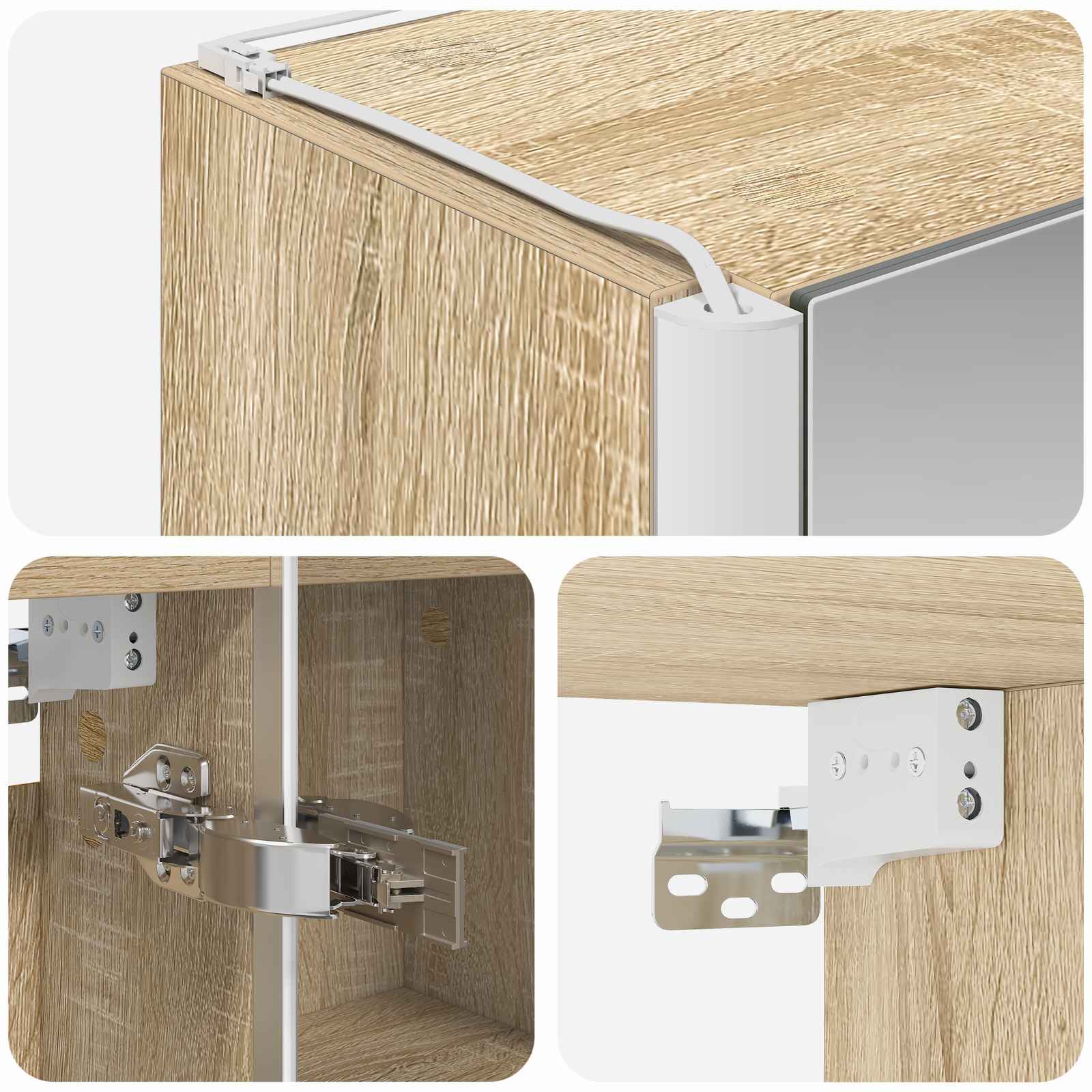 Mobiletto per specchio da bagno Rovere Sonoma | homemem39