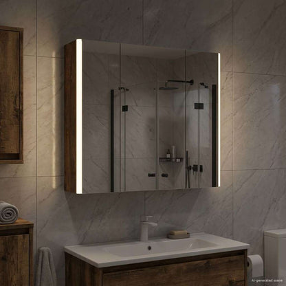 Mobiletto per specchio da bagno Rovere fumé | homemem39