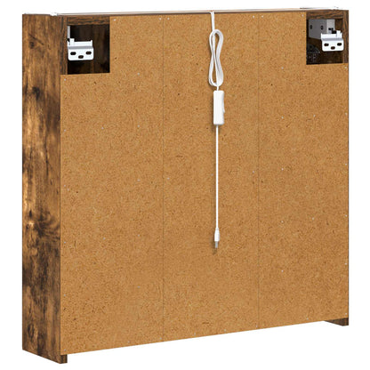 Mobiletto per specchio da bagno Rovere fumé