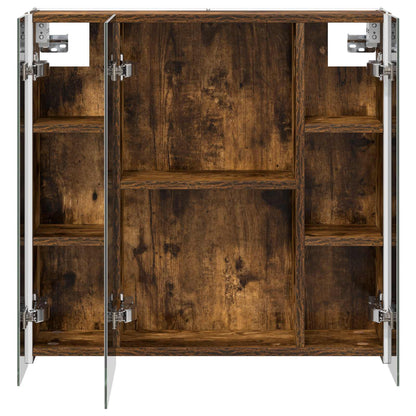 Mobiletto per specchio da bagno Rovere fumé