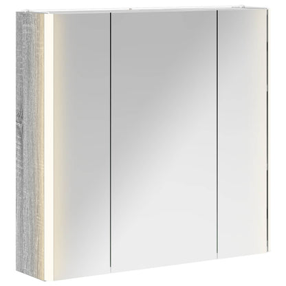 Mobiletto per specchio da bagno Grigio Sonoma