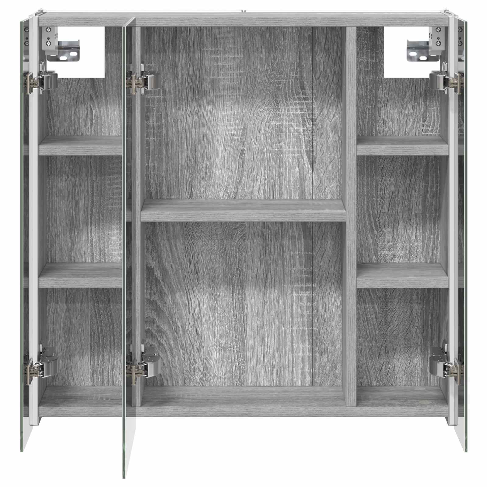 Mobiletto per specchio da bagno Grigio Sonoma | homemem39