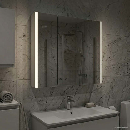 Mobiletto per specchio da bagno Bianco 73.5 x 15.5 x 70 cm | homemem39