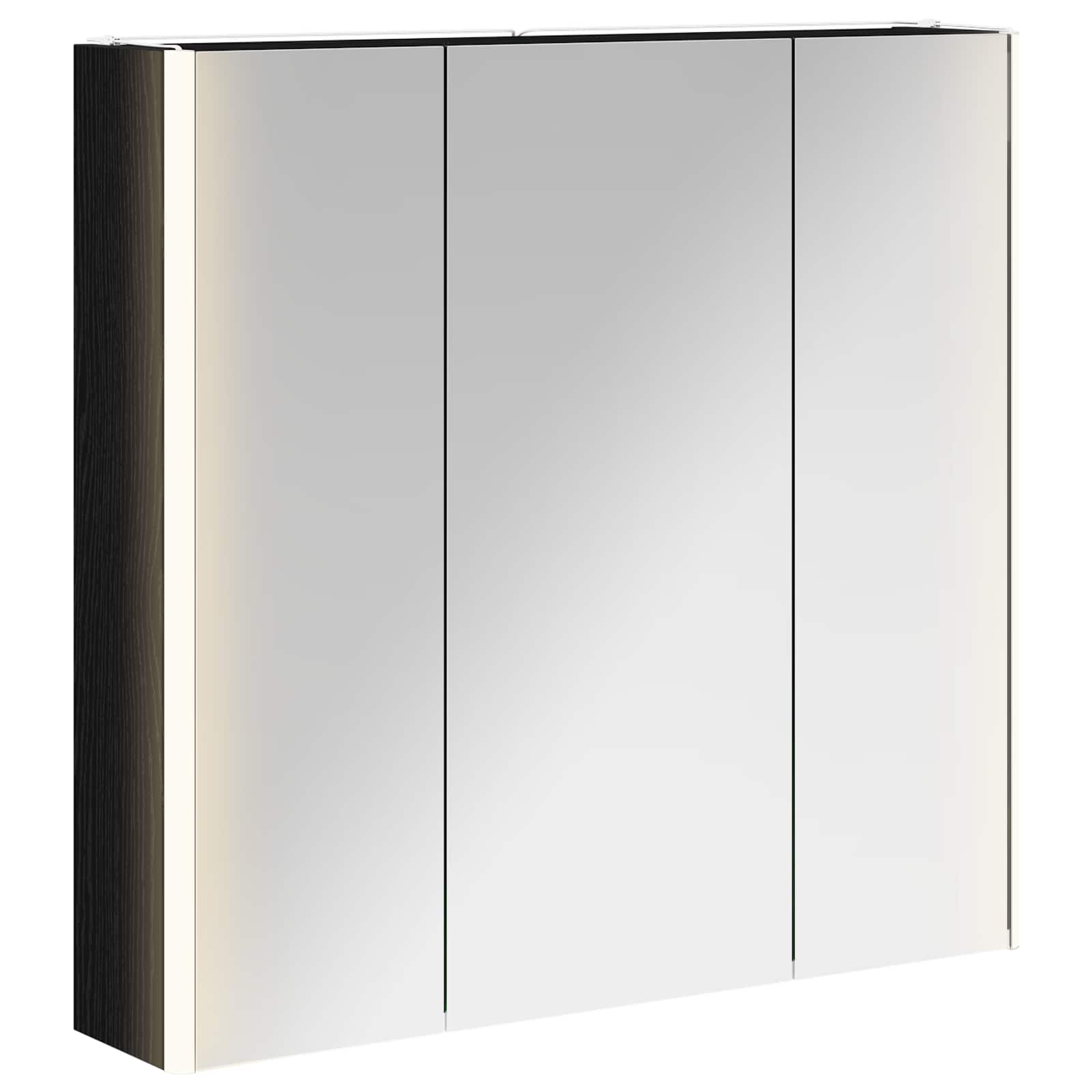 Mobiletto per specchio da bagno Rovere Nero 73.5 x 15.5 x 70 cm | homemem39