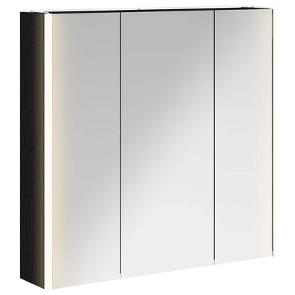 Mobiletto per specchio da bagno Rovere Nero 73.5 x 15.5 x 70 cm | homemem39