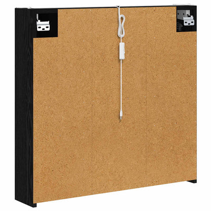 Mobiletto per specchio da bagno Rovere Nero 73.5 x 15.5 x 70 cm | homemem39