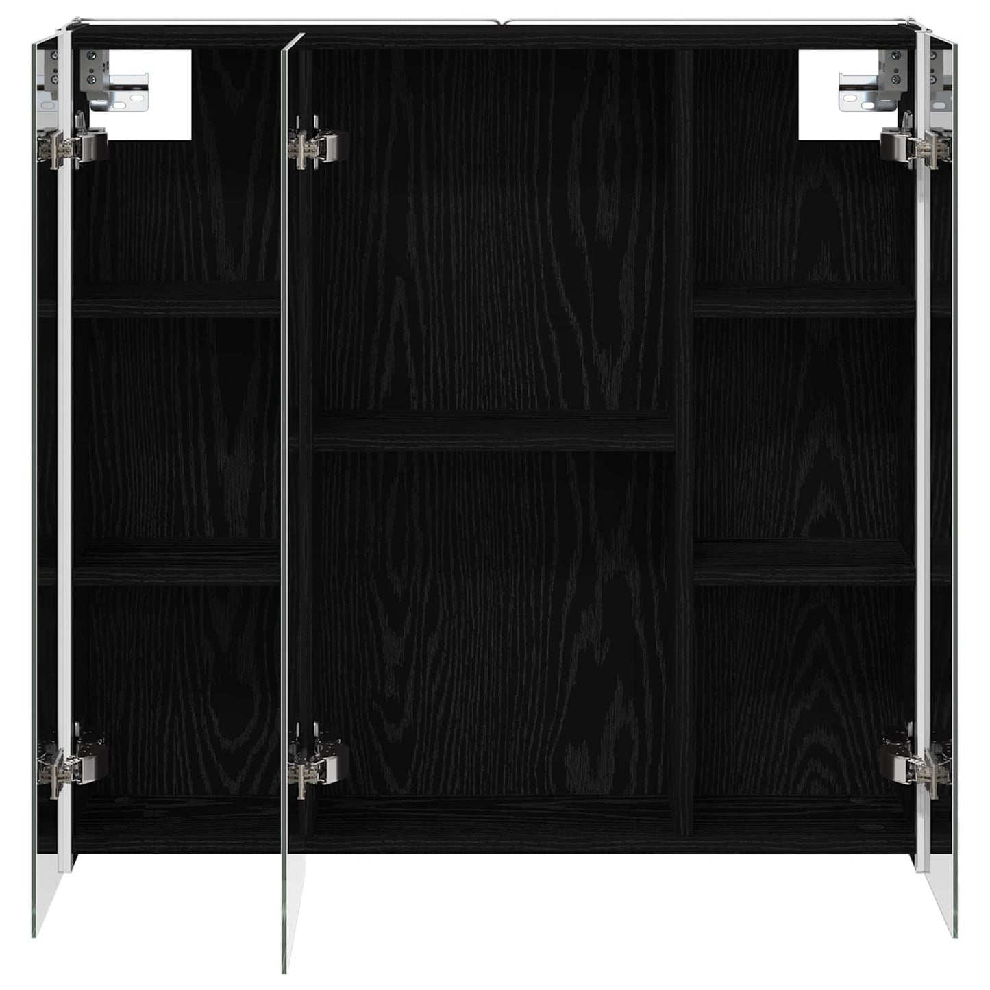 Mobiletto per specchio da bagno Rovere Nero 73.5 x 15.5 x 70 cm