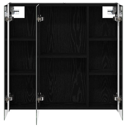 Mobiletto per specchio da bagno Rovere Nero 73.5 x 15.5 x 70 cm