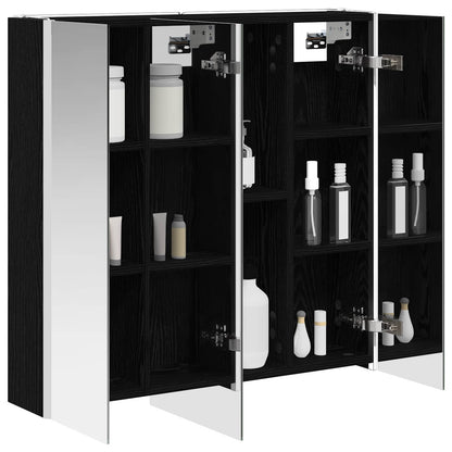 Mobiletto per specchio da bagno Rovere Nero 73.5 x 15.5 x 70 cm | homemem39