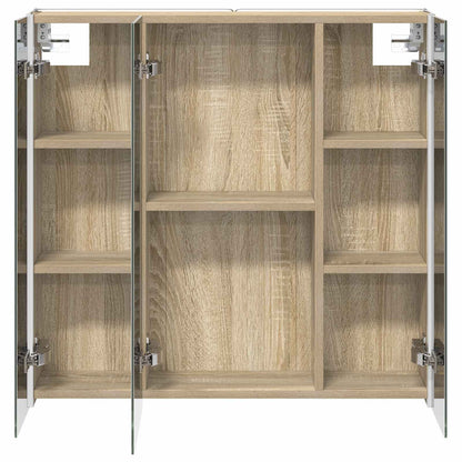 Mobiletto per specchio da bagno con lo scaffale Rovere Sonoma
